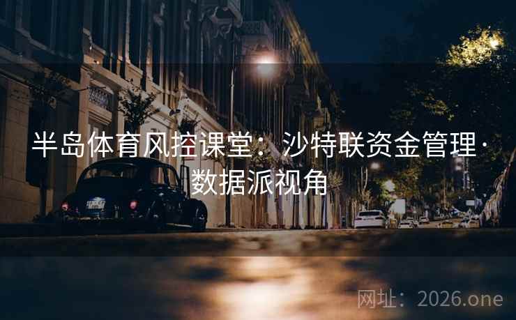 半岛体育风控课堂：沙特联资金管理·数据派视角